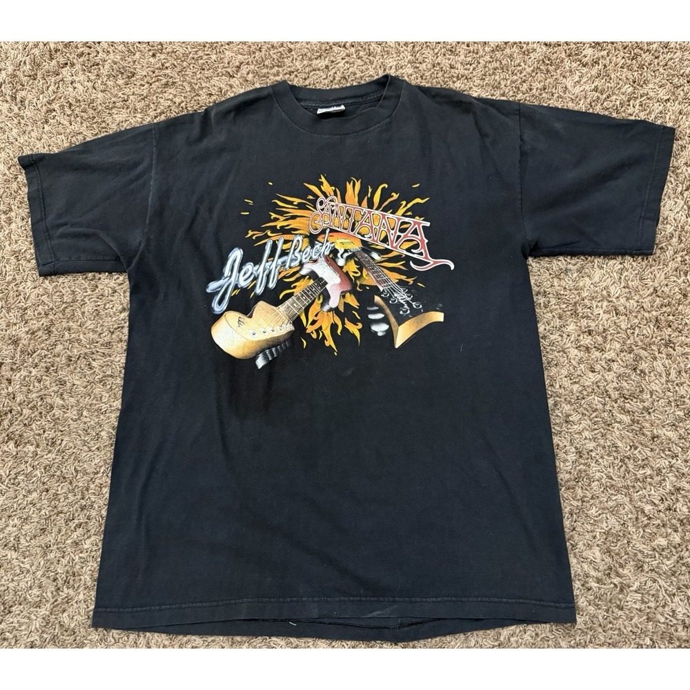 Vintage All Sport 90's Santana Jeff Beck Tour Concert  Band T-shirt 1995 Size XL
